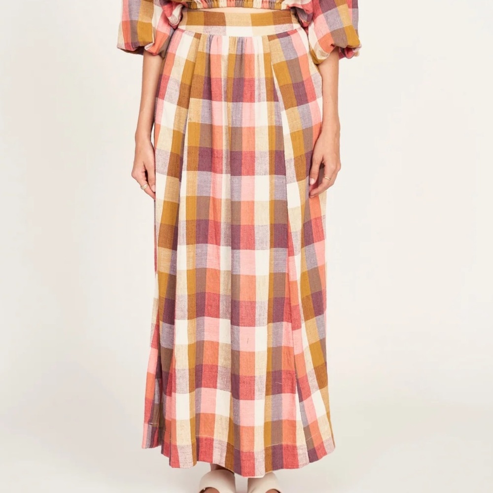 Mirth Marion Skirt in Sunset Plaid
